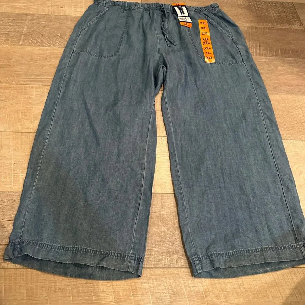 Splendid Denim Blue Wide Leg Pants - Picture 2 of 10